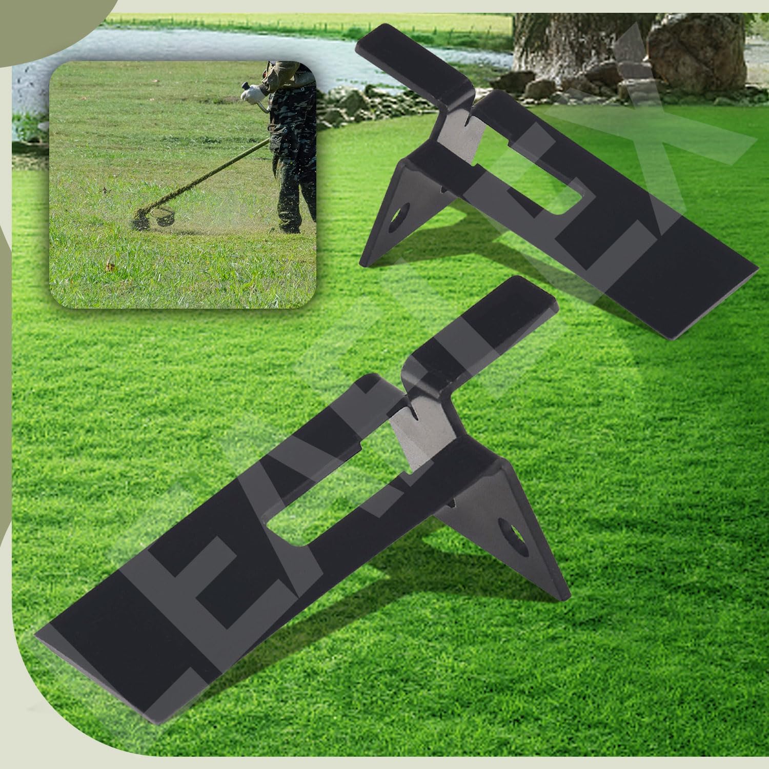 638016003 – Juego de 2 cuchillas de corte de líneacortadora para cortadora de cuerda Homelite RY15523A RY15523AVNM, hoja de corte de línea de