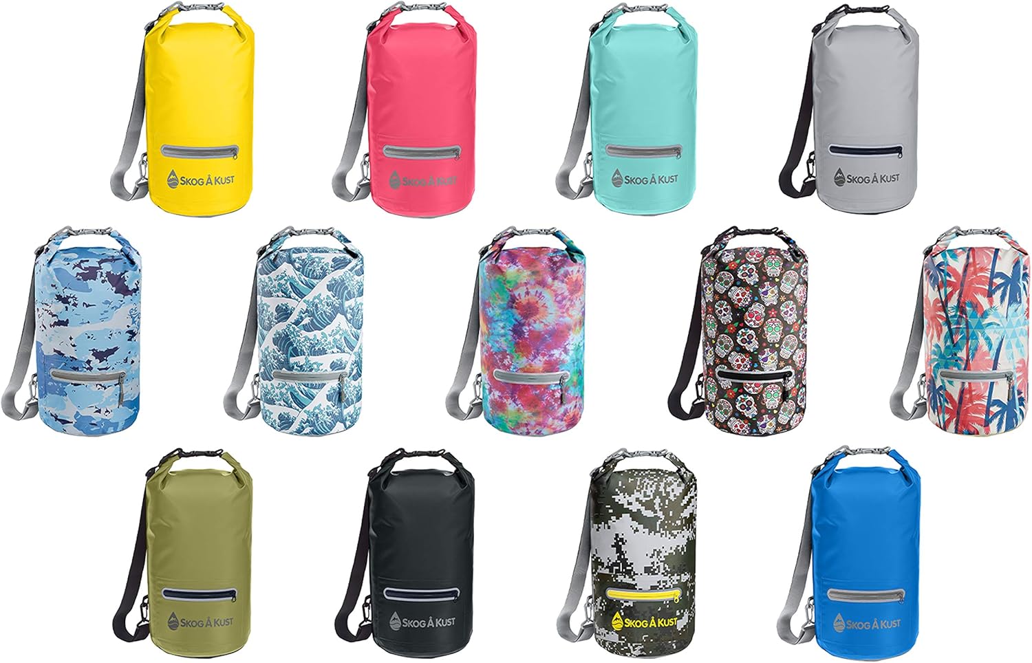 Skog Å Kust DrySåk – Bolsa seca impermeable con bolsillo exterior con cremallera, para kayak, rafting, navegar, natación, campamento, senderismo,