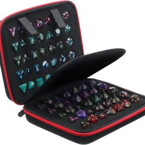 Estuche para dados con bandeja ranurada extraíble para almacenamiento de dados, compatible con juegos de rol DND y otros juegos de mesa, con Estuche para dados con bandeja ranurada extraíble para almacenamiento de dados, compatible con juegos de rol DND y otros juegos de mesa, con
