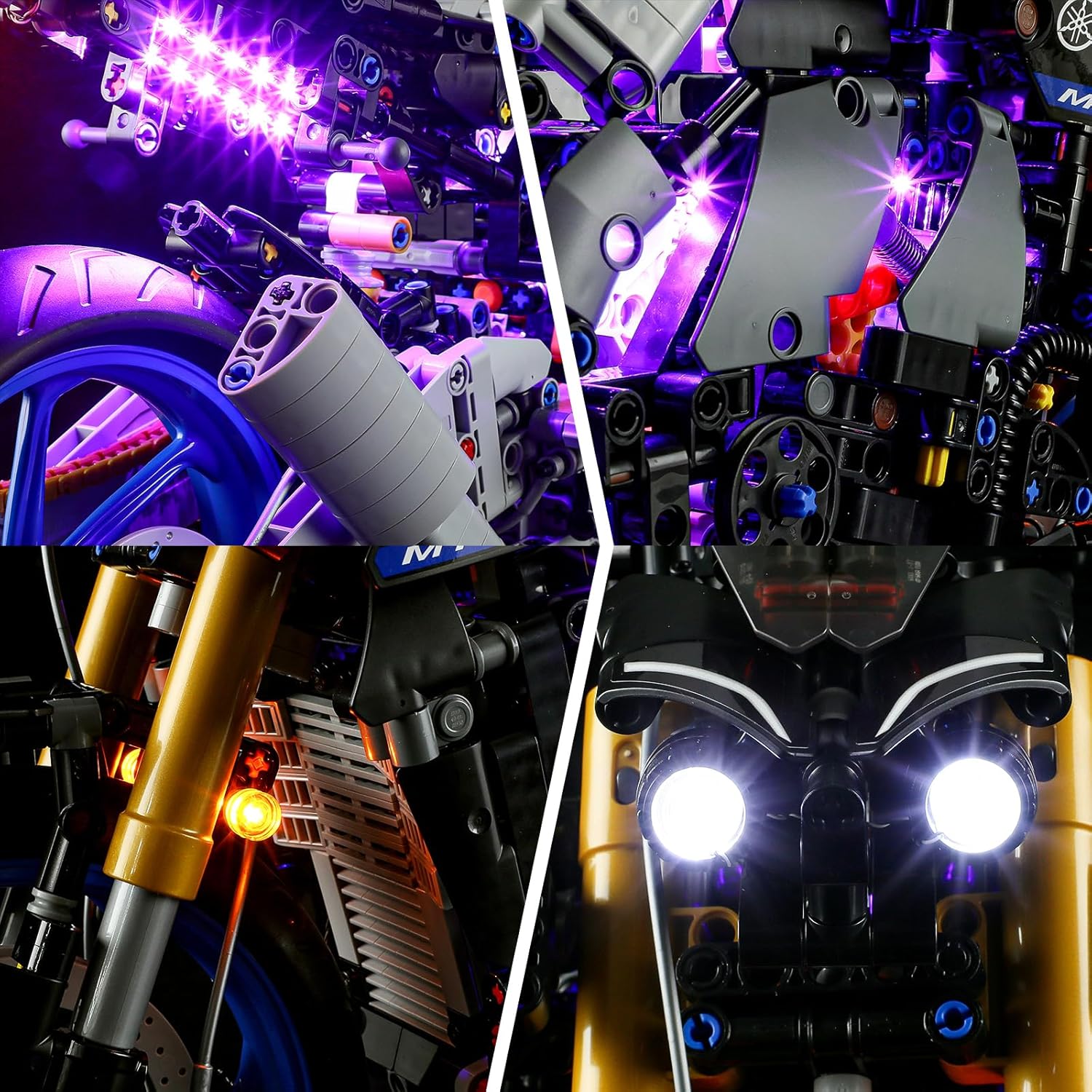 BRIKSMAX Led Lighting Kit for Lego Yamaha MT-10 SP – Compatible with Lego 42159 Technic Motorcycle Building Set- Not Include Lego Set