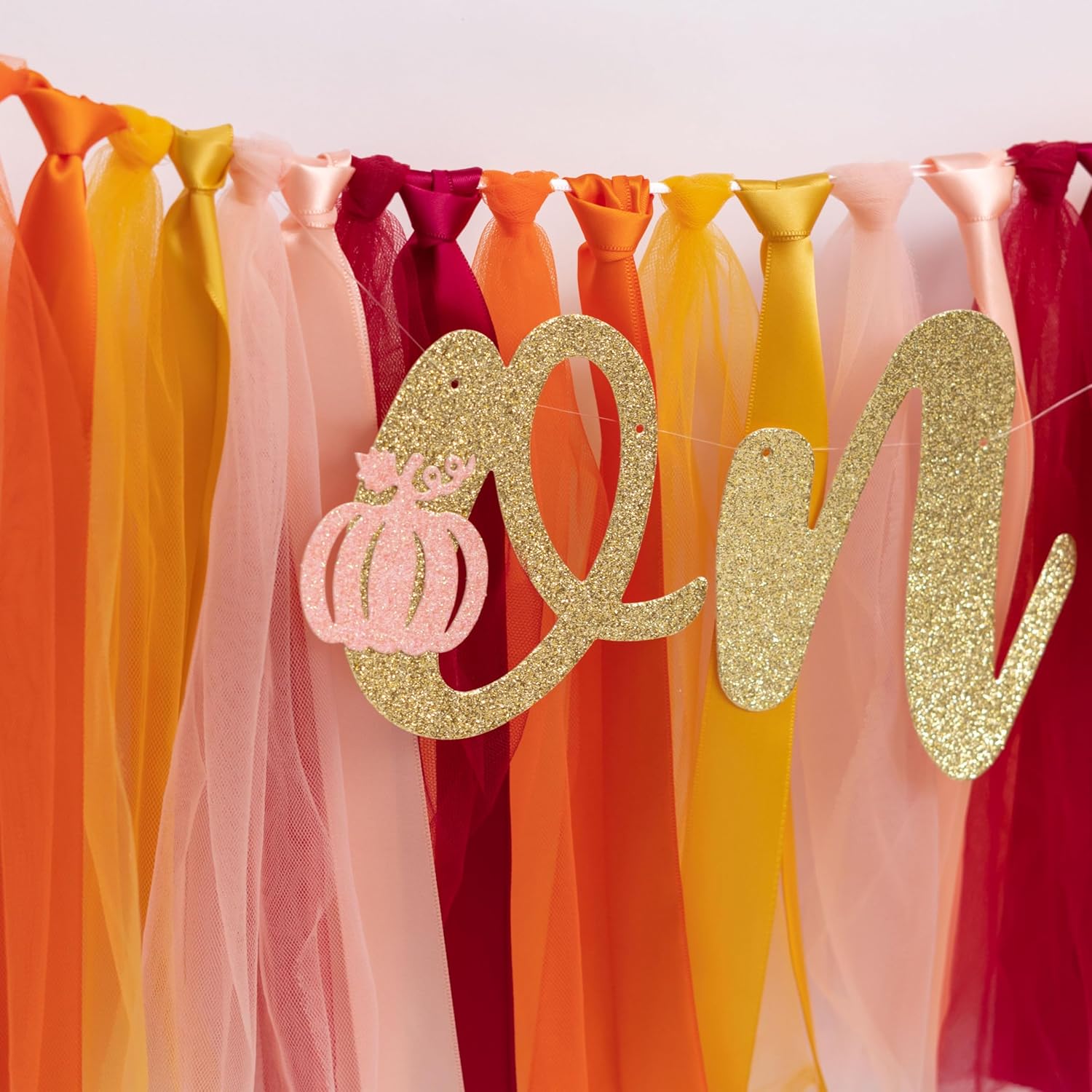 Cartel de primer cumpleaños de calabaza para silla de bebé, pancarta de ballet para silla de bebé, decoración de fiesta de cumpleaños de Halloween,