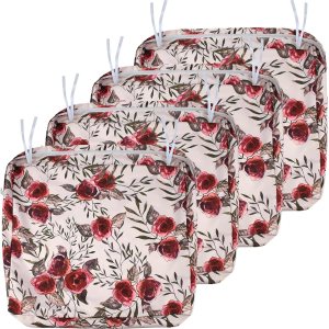 NettyPro Juego de 4 fundas de cojín para exteriores, funda de cojín impermeable para silla de patio, solo funda de repuesto, 22 x 20 x 4 pulgadas NettyPro Juego de 4 fundas de cojín para exteriores, funda de cojín impermeable para silla de patio, solo funda de repuesto, 22 x 20 x 4 pulgadas
