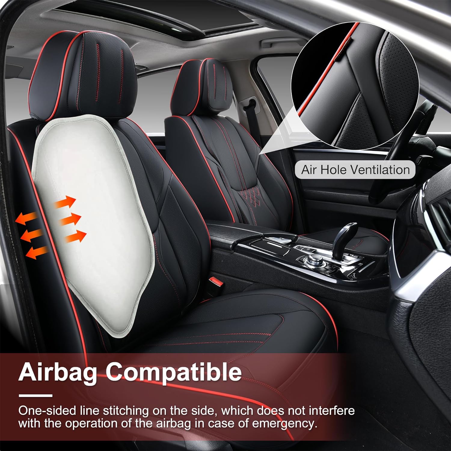 Juego completo de fundas de asiento de automóvil, 5 piezas, fundas de cojín de cuero sintético para autos, SUV, camionetas, accesorios universales
