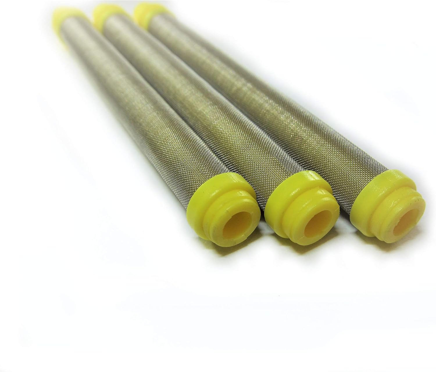 10 piezas de repuesto de filtro de pistola rociadora sin aire TitanSpraytechWagner – Tipo de empuje (amarillo, malla 100) 581-062 581062 89324