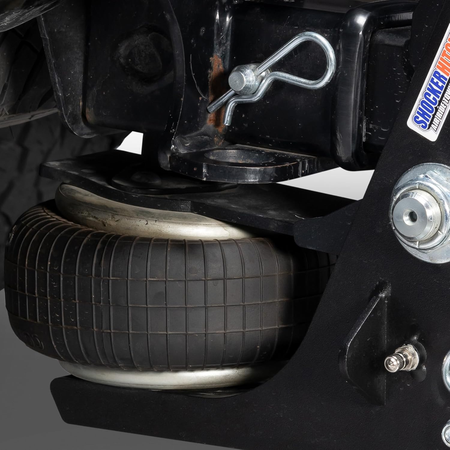 Shocker HD Max – Enganche de aire negro con bola combinada, se adapta a bolas de enganche negro de 2 pulgadas y bolas de 2-516 pulgadas