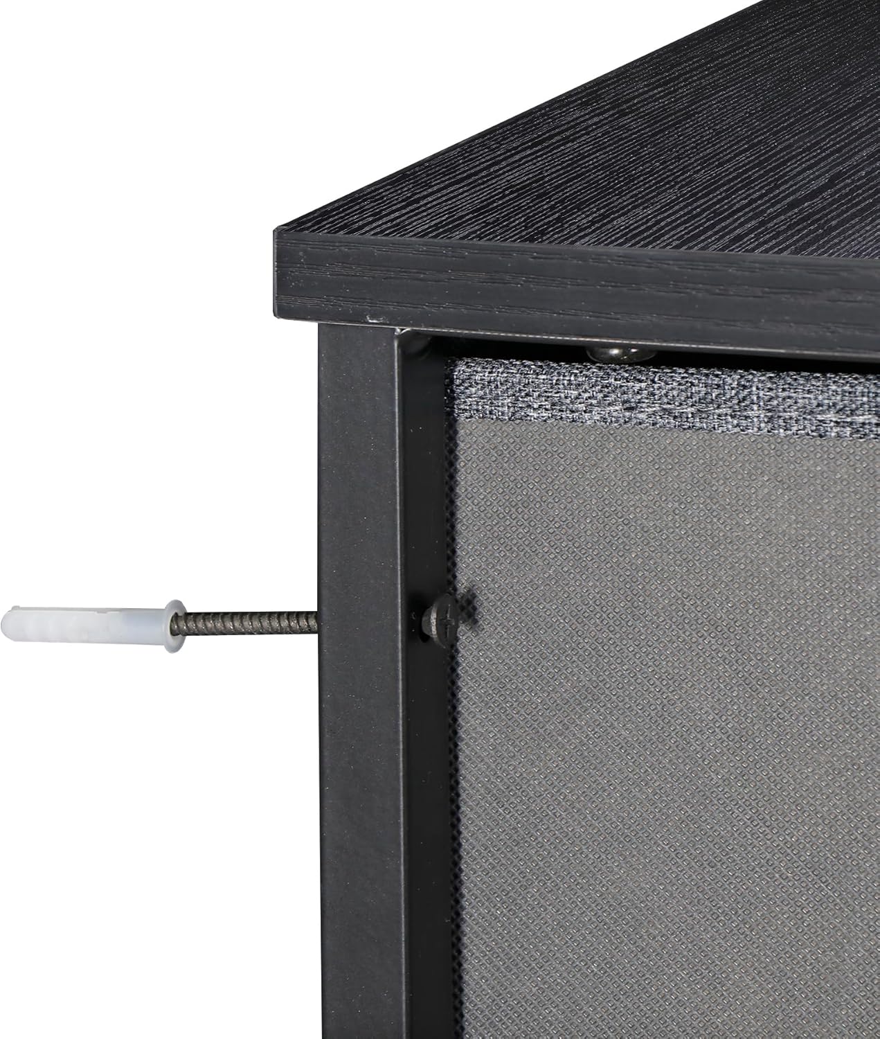 SUPER DEAL Cómoda de tela para dormitorio de 46 pulgadas de alto, cómoda de almacenamiento vertical con 5 cajones de almacenamiento, parte superior