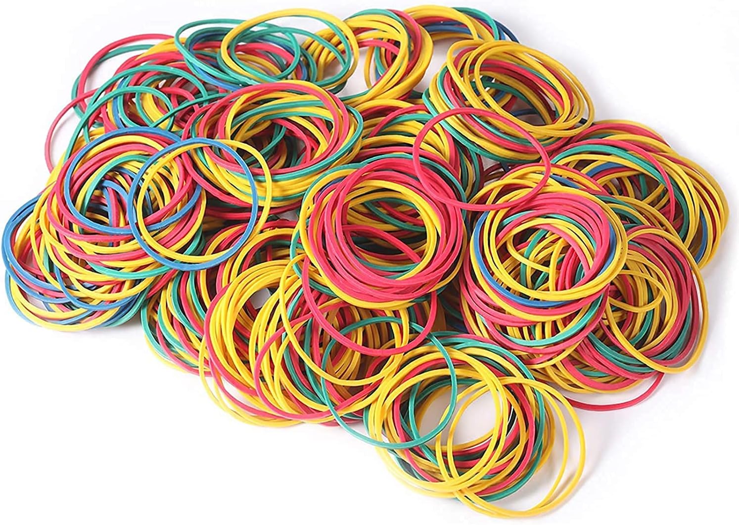 500 bandas elásticas de goma de color de 1.5 pulgadas, bandas elásticas de uso general, bandas de goma resistentes para el hogar, oficina, escuela,