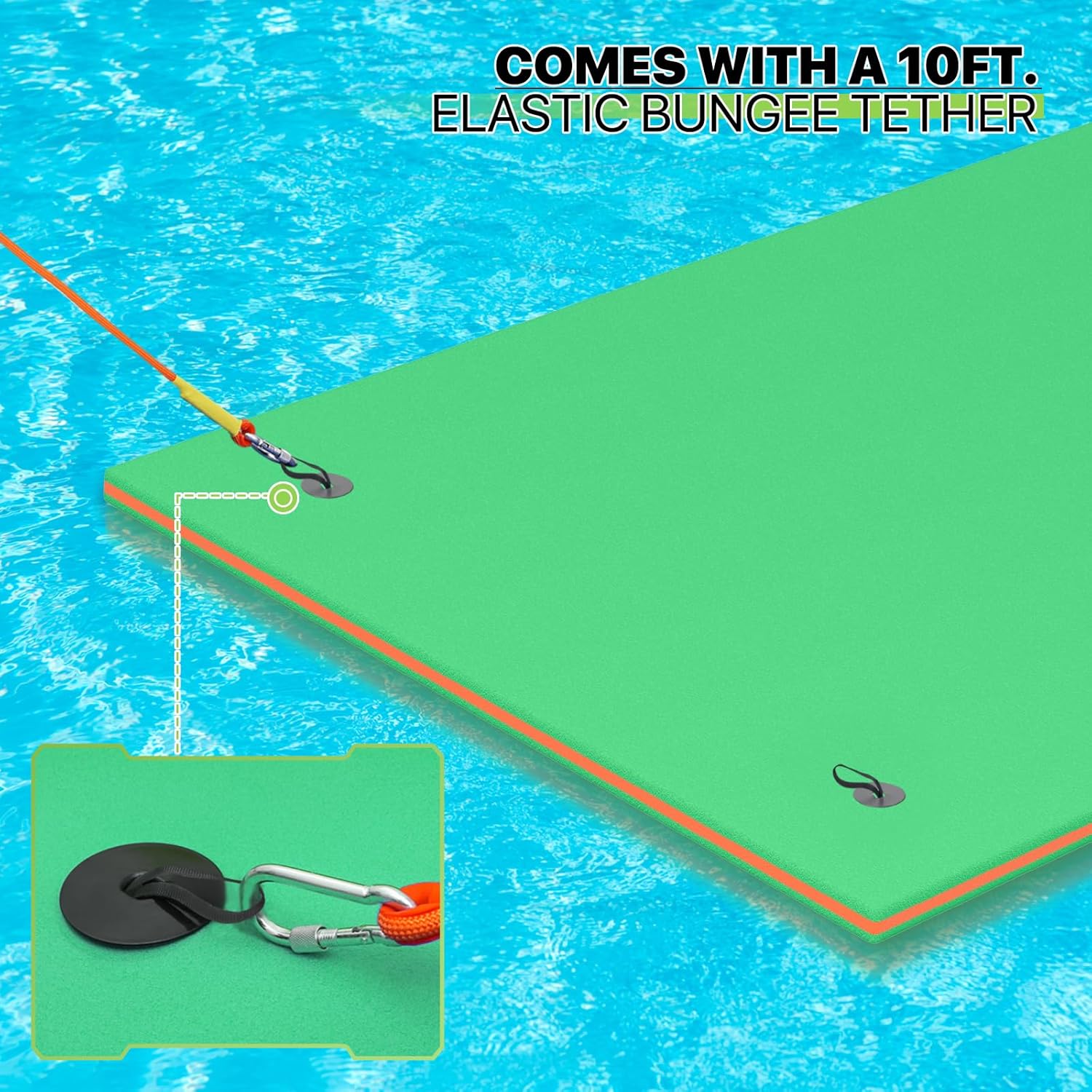 Magshion Large Water Floating Mat for Adults Pool Lake Boating Float Pad 12 x 6 ft