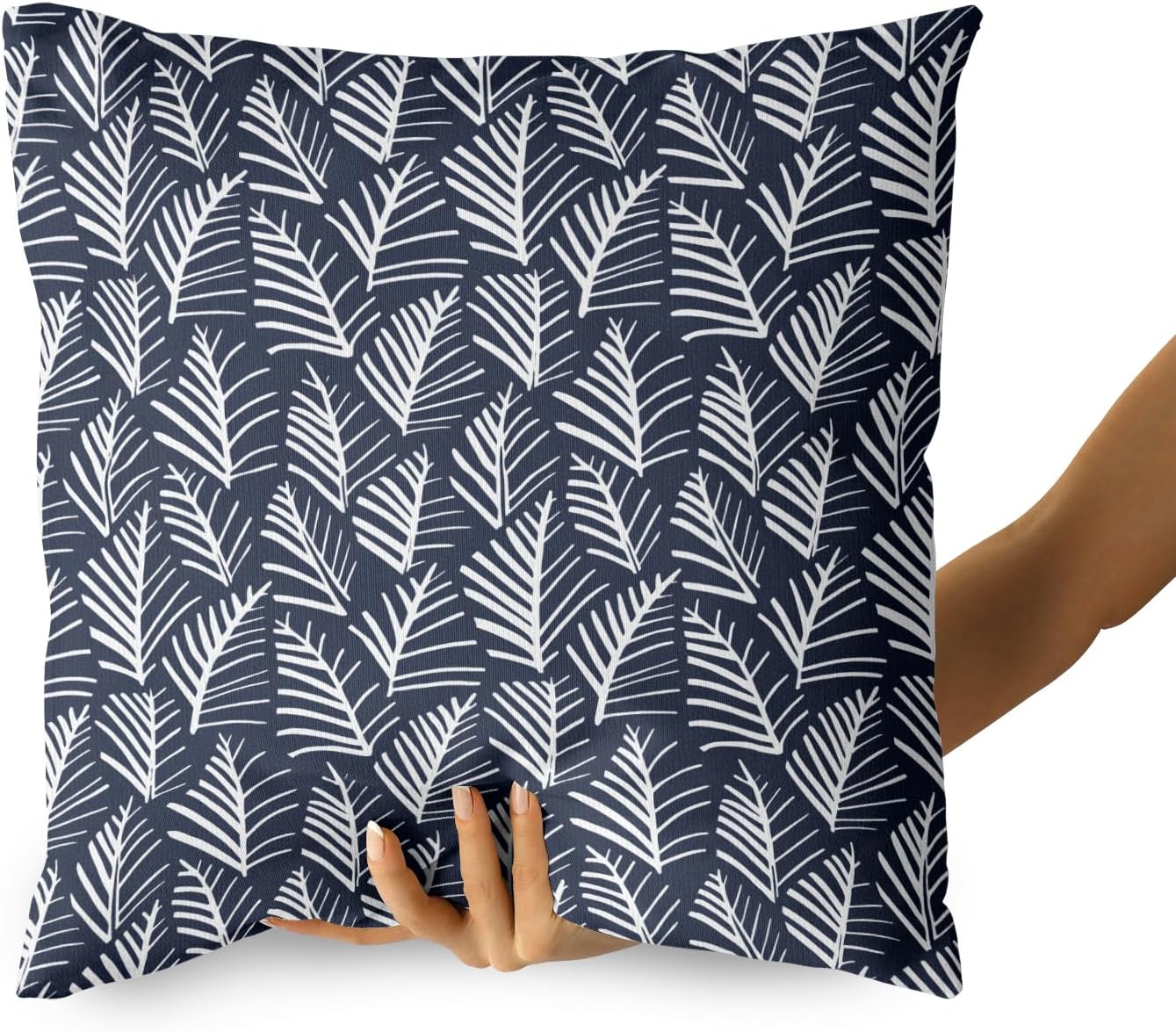 Juego de 2 fundas de almohada con diseño de hojas para sofá, cama, sala de estar, fundas de cojín con diseño de hojas, arte decorativo suave,