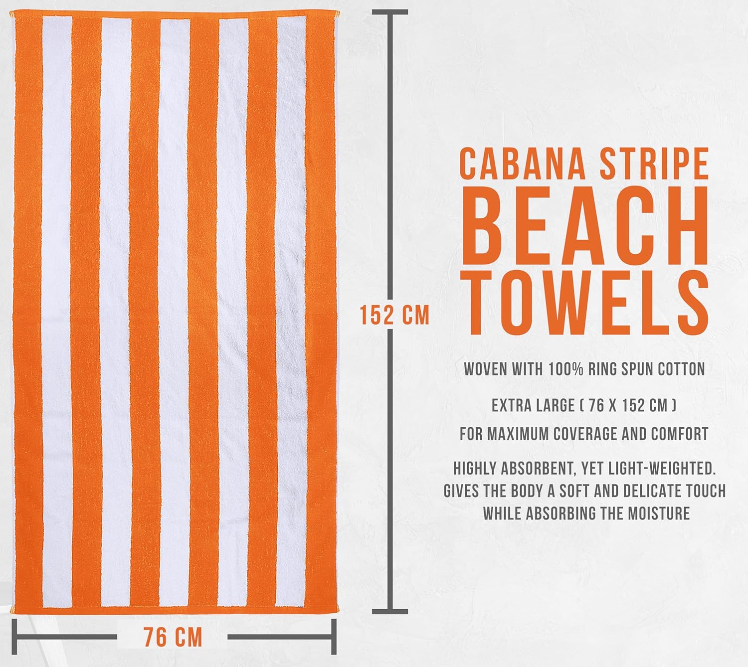 Utopia – Paquete de 4 toallas Cabana Beach de 30 x 60 pulgadas