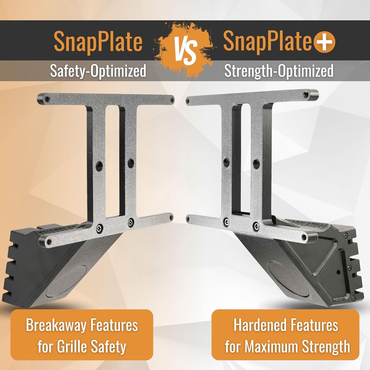 + (Modelo S) Soporte para placa frontal  Fuerza optimizada, antirrobo, extraíble, altura ajustable, fabricado y patentado en Estados Unidos  para