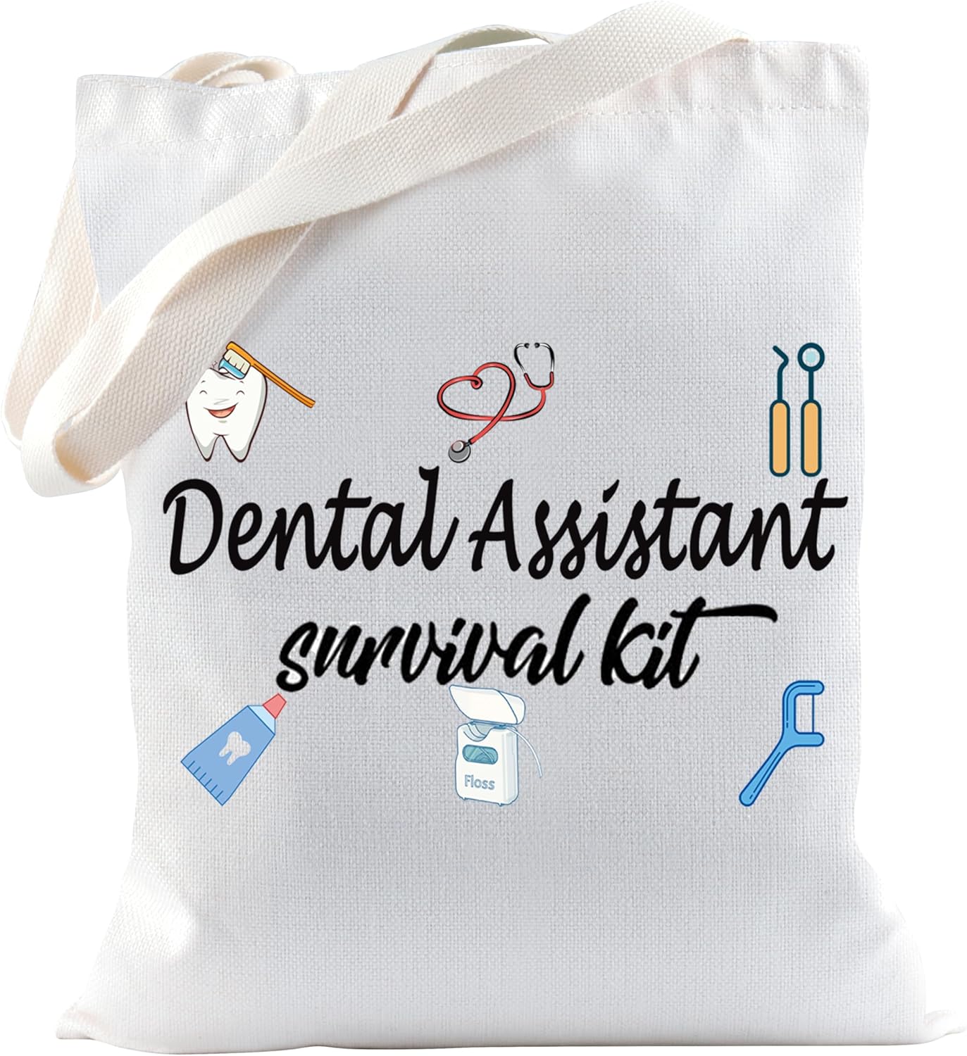 TSOTMO Regalos para asistente dental, regalos para enfermera, asistente médico, kit de supervivencia, bolsas de higienista dental, regalo, Lienzo