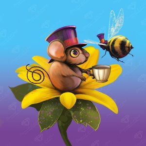 DIAMOND ART CLUB Dewey – Kit de pintura de diamante de ratón, lienzo de diamantes de animales, arte redondo de diamantes 5D para adultos y todas las DIAMOND ART CLUB Dewey – Kit de pintura de diamante de ratón, lienzo de diamantes de animales, arte redondo de diamantes 5D para adultos y todas las