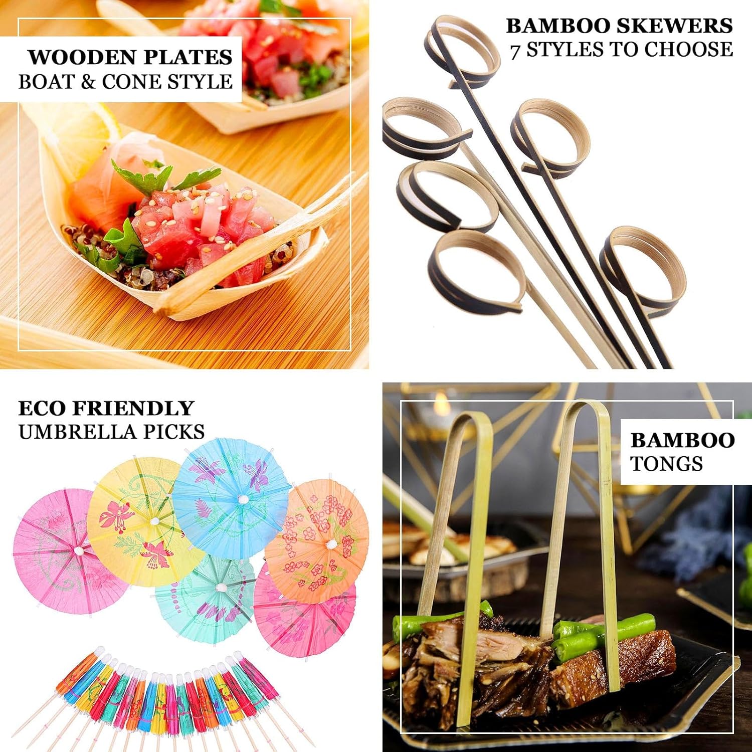Efavormart – Paquete de 100 palillos de fiesta de flamenco de 5 pulgadas, pinchos de bambú, palillos decorativos para cóctel, palillo de dientes