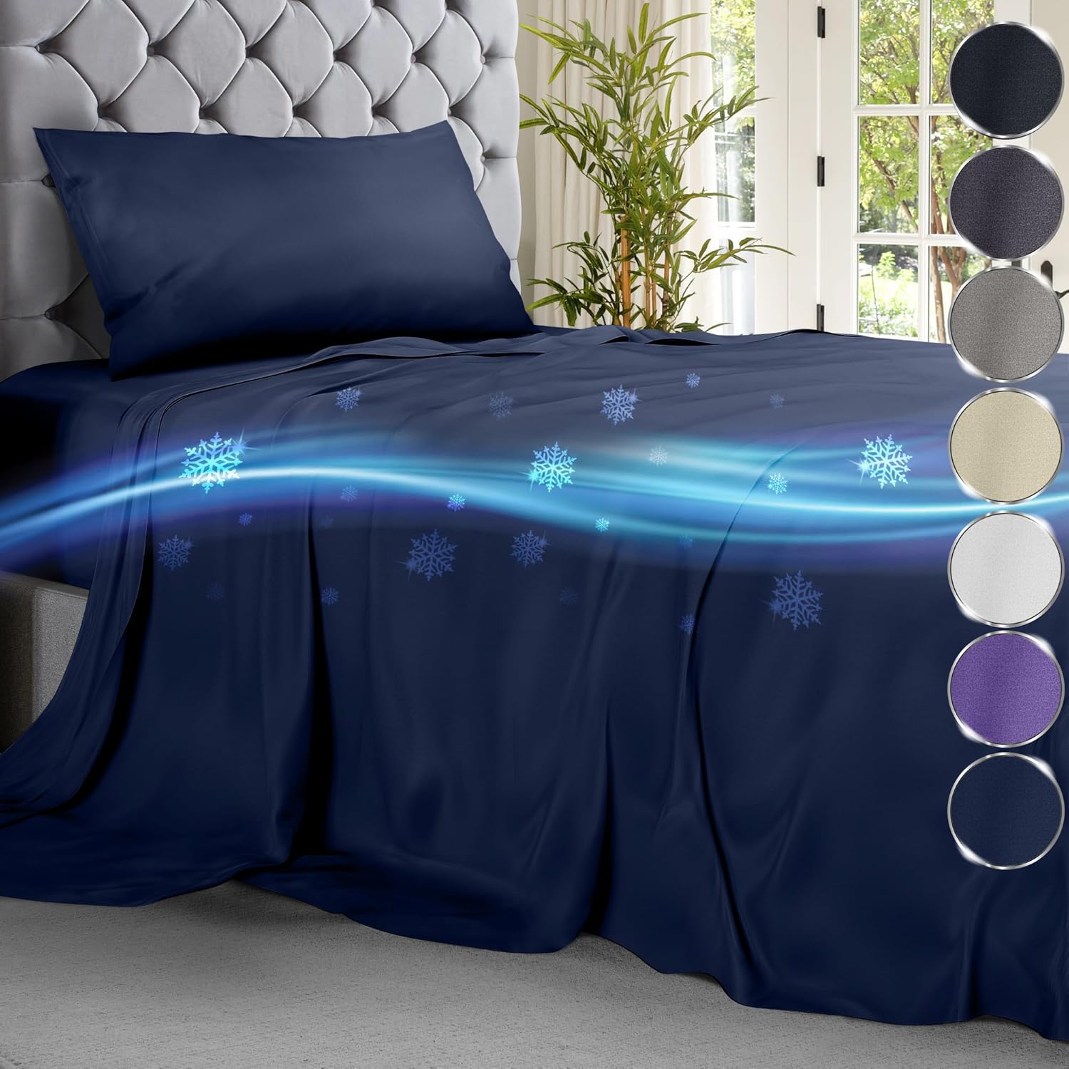 DECOLURE Juego de sábanas refrescantes para cama individual, 3 piezas, lujosas y ultrasuaves, sábanas refrescantes de tamaño individual para