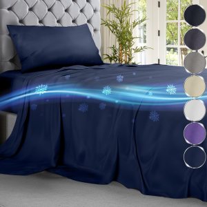 DECOLURE Juego de sábanas refrescantes para cama individual, 3 piezas, lujosas y ultrasuaves, sábanas refrescantes de tamaño individual para DECOLURE Juego de sábanas refrescantes para cama individual, 3 piezas, lujosas y ultrasuaves, sábanas refrescantes de tamaño individual para