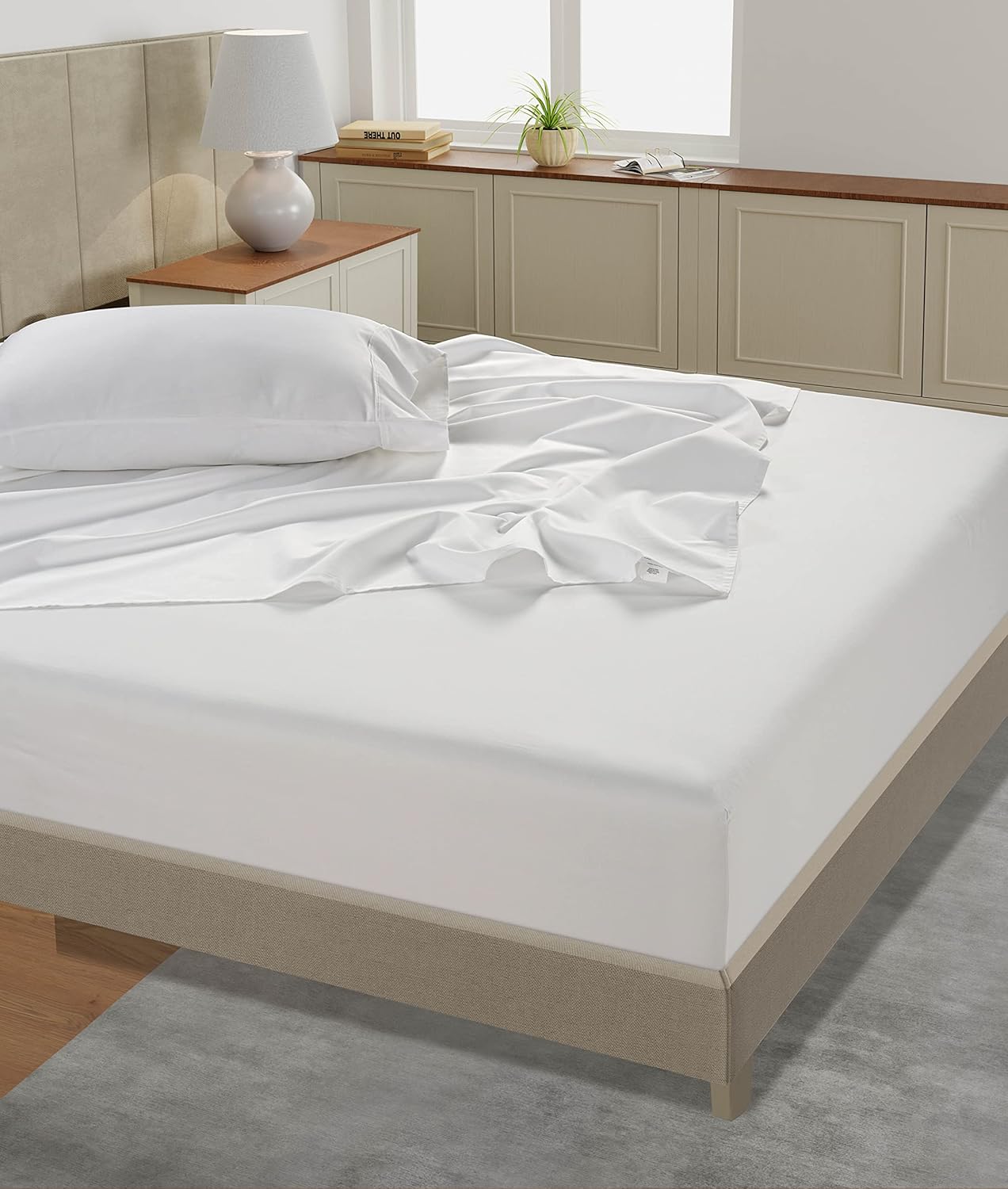 LANE LINEN – Juego de sábanas tamaño individual, 450 hilos, 100% algodón, de lujo, satén, ropa de cama para niños, dormitorios y adultos,