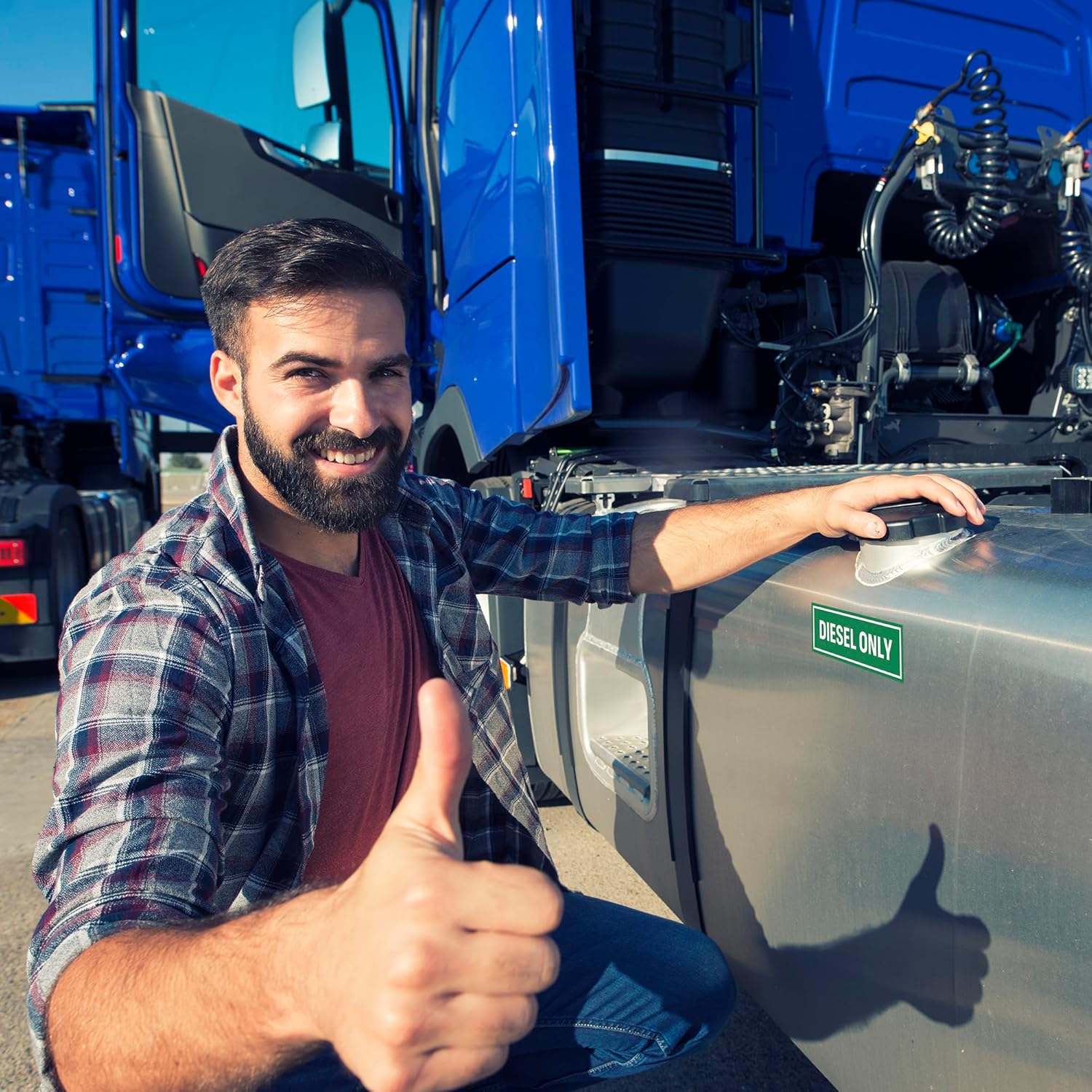 Paquete de 3 calcomanías diésel para combustible diésel, calcomanías diésel para tanque de combustible, resistente a la intemperie, adhesivo solo