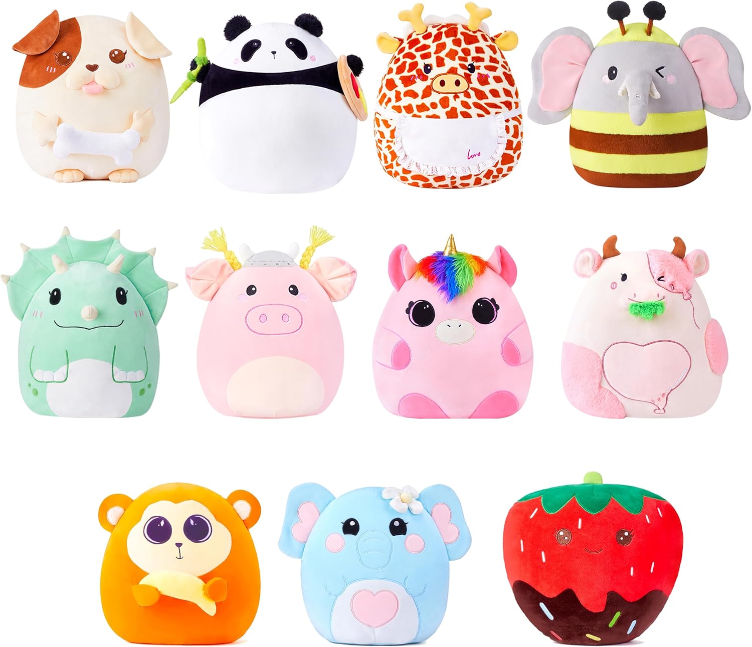 Almohada grande de peluche de dinosaurio Triceratops de peluche, tamaño grande, lindo y suave de 15 pulgadas, peluche Kawaii de gordo, regalo para