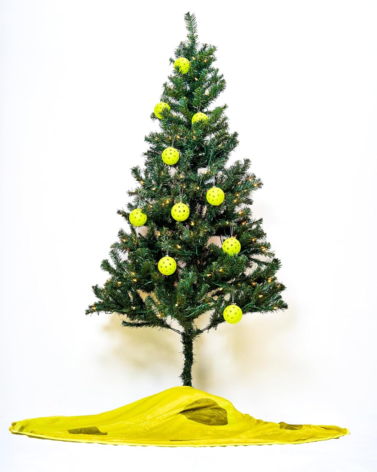 TILTECH Adorno de pickleball, adorno de Navidad de pickleball de tamaño real para árbol de Navidad, divertido regalo de pickleball, decoraciones de
