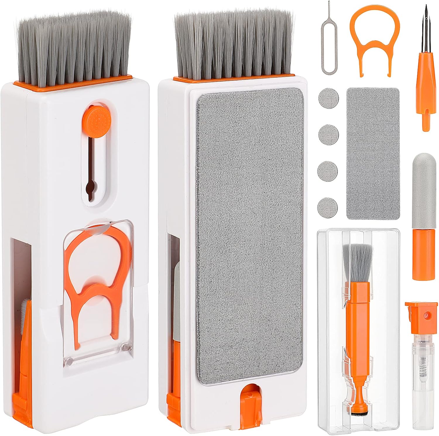 Kit limpiador de teclado para portátil 11 en 1, kit limpiador de Airpod con cepillo para lente de cámara, kit limpiador electrónico para