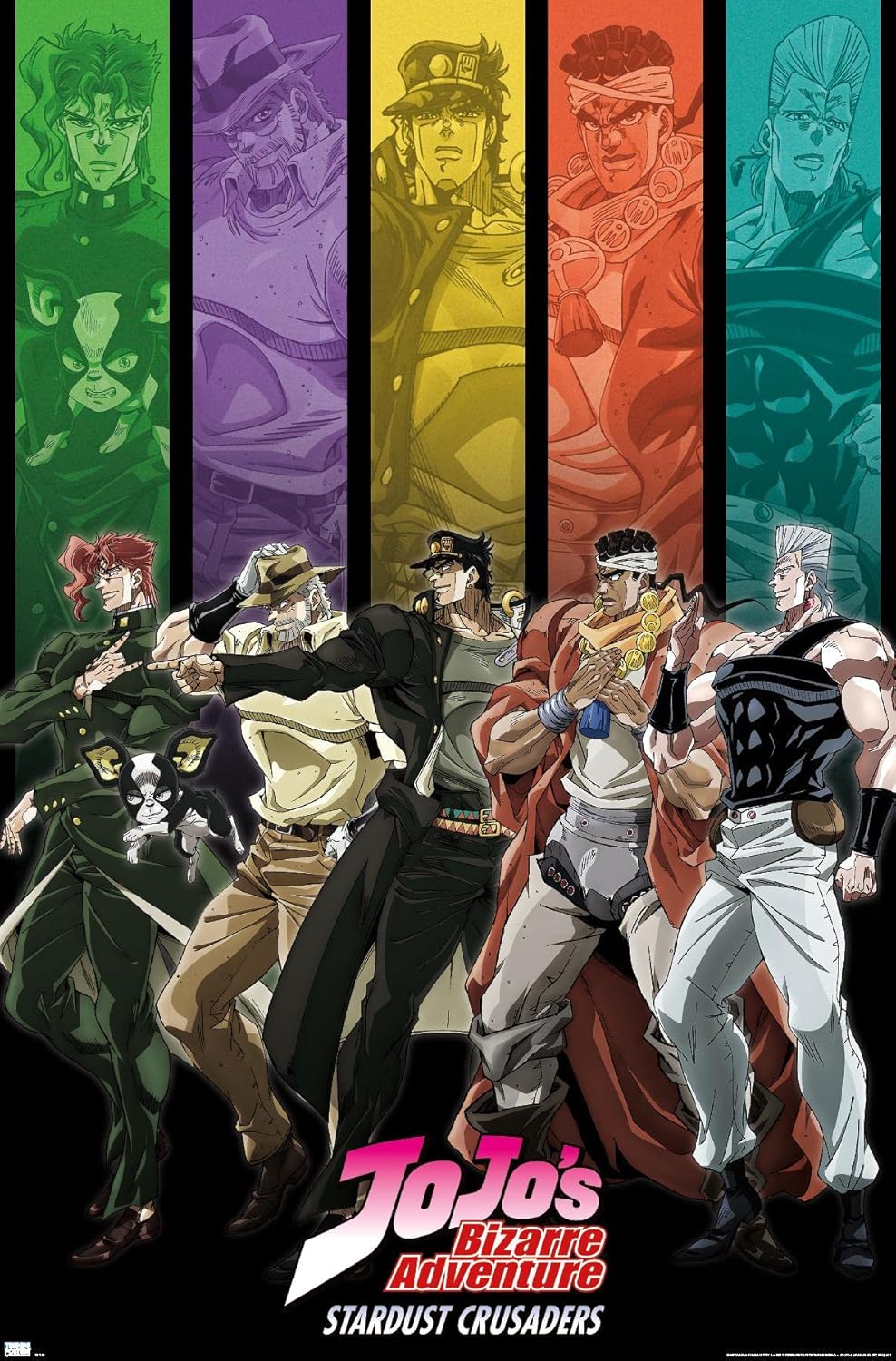 Trends International JoJo’s Bizarre Adventure – Póster de pared con barras de grupo, 22.37 x 34.00 pulgadas, versión sin marco