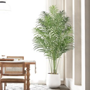 Keeplush Palmera artificial de 5.5 pies de alto, decoración de interiores con 15 troncos y diseño de corteza real, palmera areca tropical sintética Keeplush Palmera artificial de 5.5 pies de alto, decoración de interiores con 15 troncos y diseño de corteza real, palmera areca tropical sintética