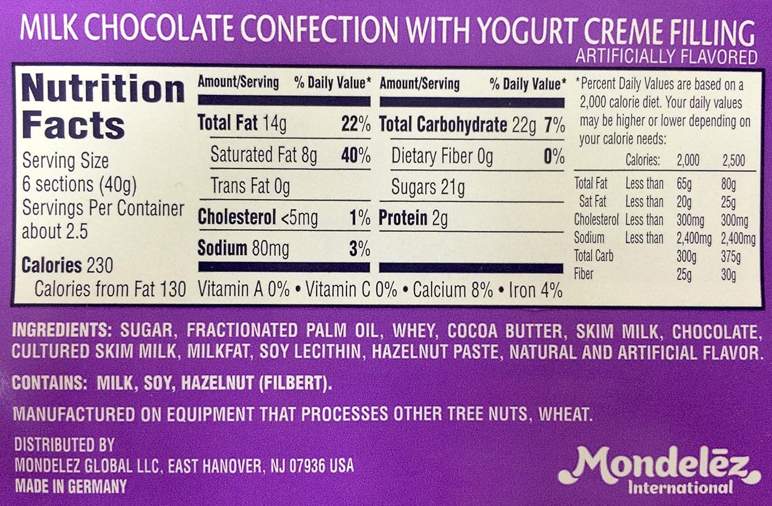 World’s Best Milka Chocolate – Yogur, 10 barras