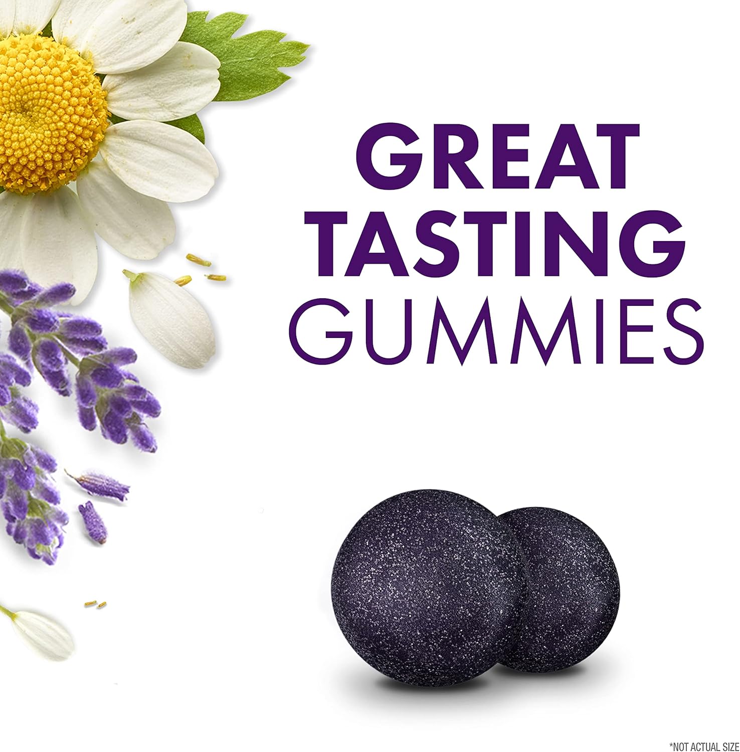 ZzzQuil Pure Zzzs, gomitas de melatonina para dormir con lavanda, raíz de valeriana y manzanilla, sabor natural de vainilla de bayas silvestres, sin