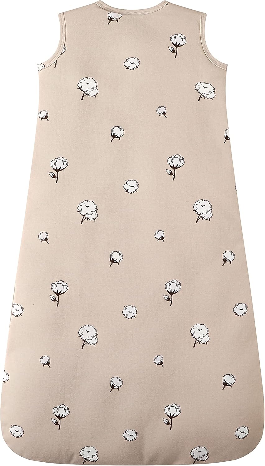Owlivia Saco de dormir de algodón orgánico para bebé con cremallera de 2 vías, manta de algodón orgánico, saco de dormir unisex