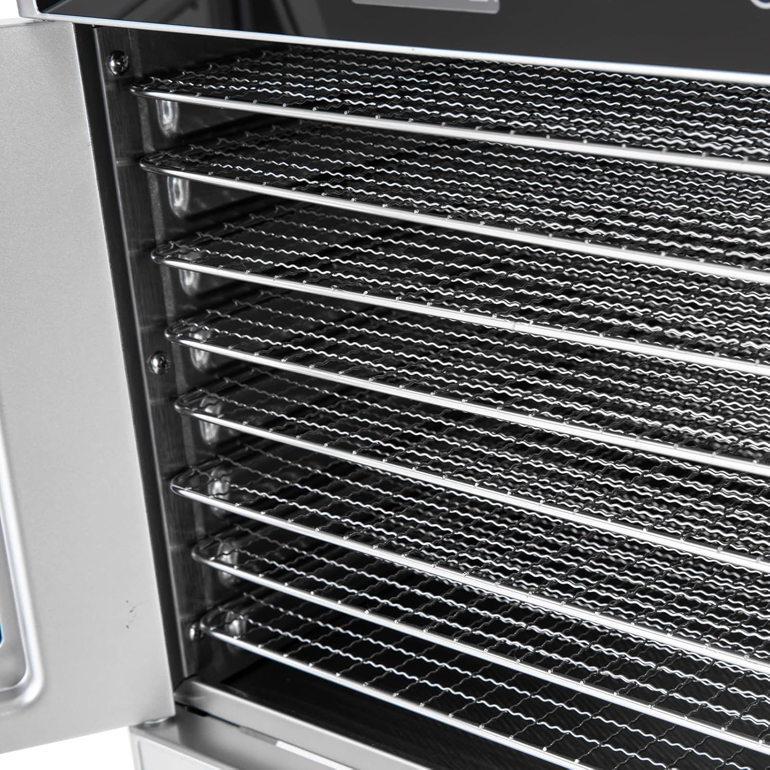 Deshidratador de alimentos de 700 W, máquina deshidratadora de acero inoxidable con temporizador digital ajustable de 24 horas y pantalla LED,