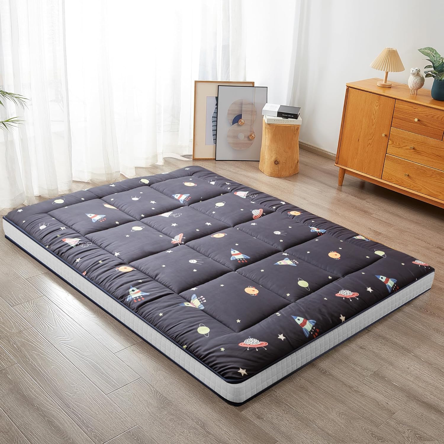 YOSHOOT Colchón de futón japonés extra grueso de 6 pulgadas, colchón plegable de tatami para adultos, colchón enrollable, colchón de invitados,
