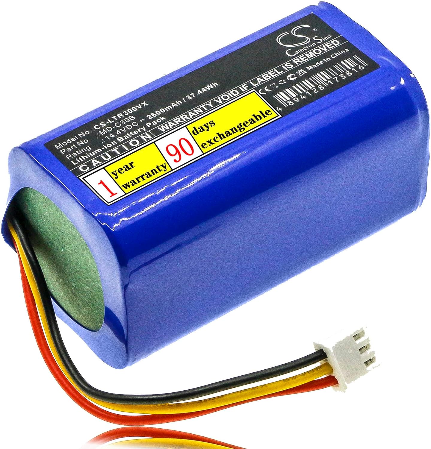 Yibudt Batería de repuesto de 14.4V D071-INR-CH-4S1P MD-C30B para BPK-VCBB1XB MD-C30B C30B 2D C30B 2D C30B 2D WiFi Robot Aspirador Midea M4 Batería