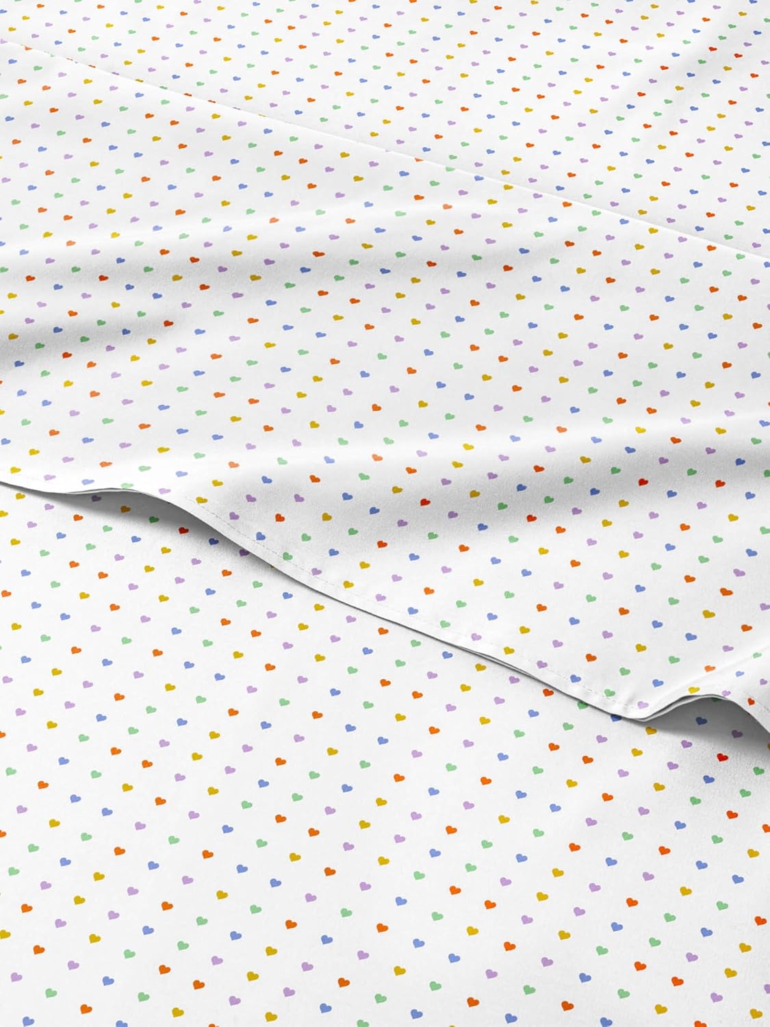 Juego de sábanas de corazones para niñas, tamaño individual, sábanas divertidas para camas individuales, bonitas sábanas para niñas pequeñas y