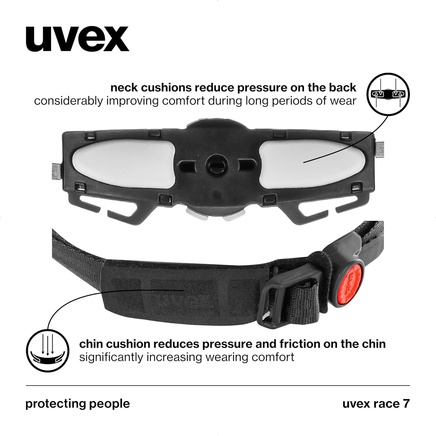 uvex Race 7 – Casco de ciclismo – Casco de senderismo y bicicleta de ciudadcarretera – Ultraligero, ventilación óptima, tamaño personalizado y