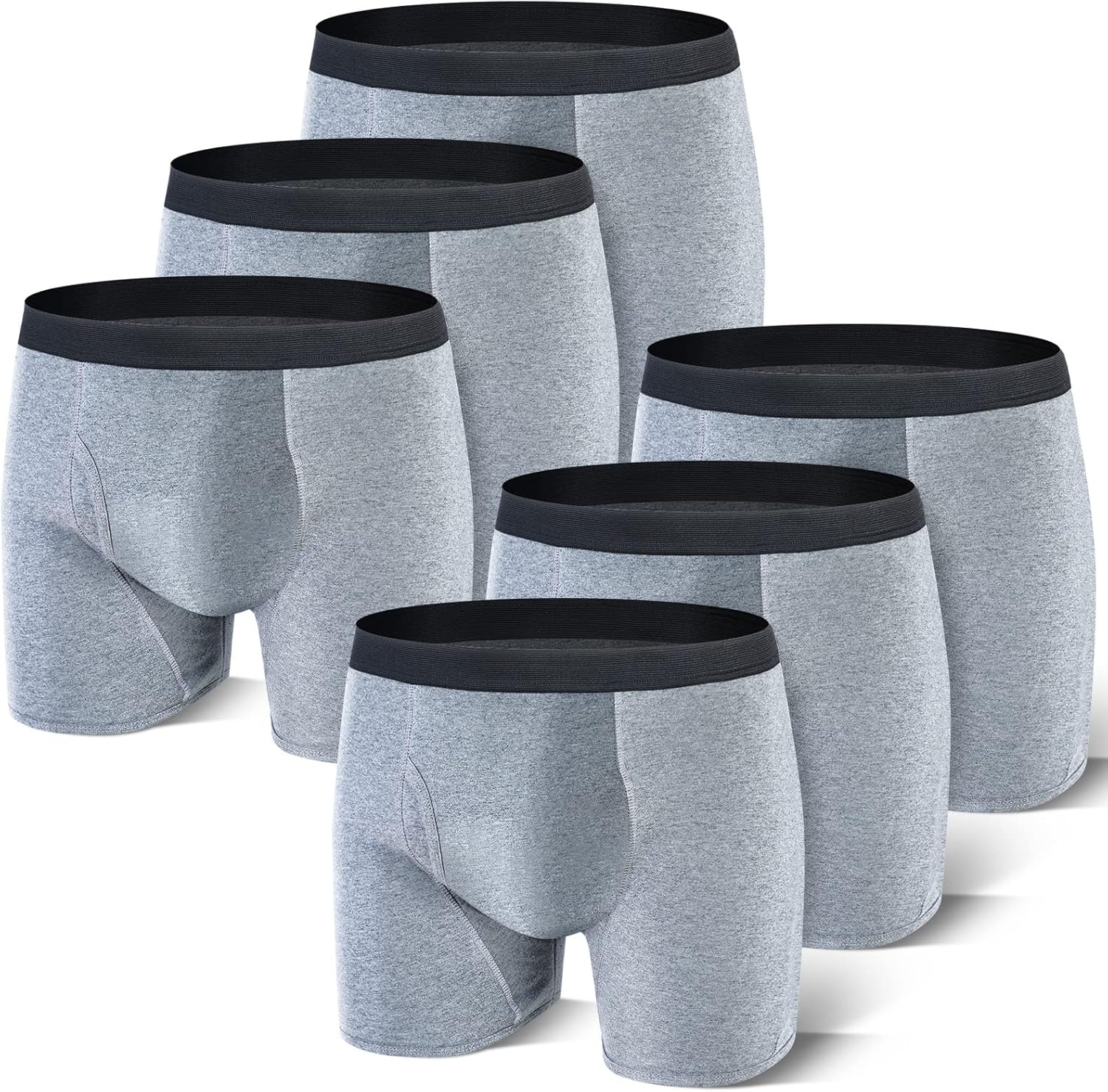 Ropa interior para incontinencia de 6 piezas para hombre, de absorción, lavable, a prueba de fugas, de algodón, protectora, ropa interior y ropa
