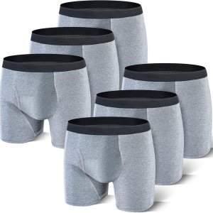 Ropa interior para incontinencia de 6 piezas para hombre, de absorción, lavable, a prueba de fugas, de algodón, protectora, ropa interior y ropa Ropa interior para incontinencia de 6 piezas para hombre, de absorción, lavable, a prueba de fugas, de algodón, protectora, ropa interior y ropa
