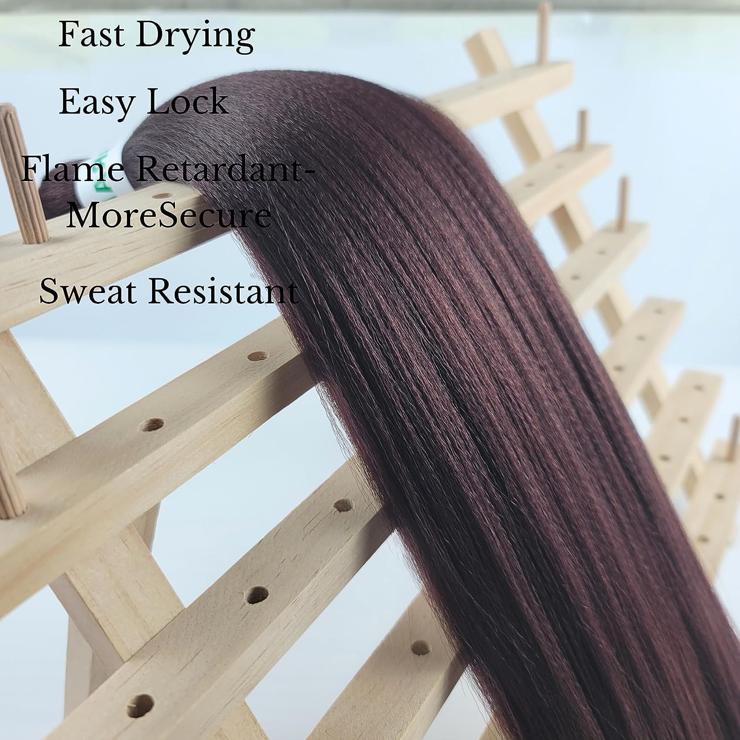 Extensiones de cabello trenzado Kanekalon preestirado de color marrón chocolate