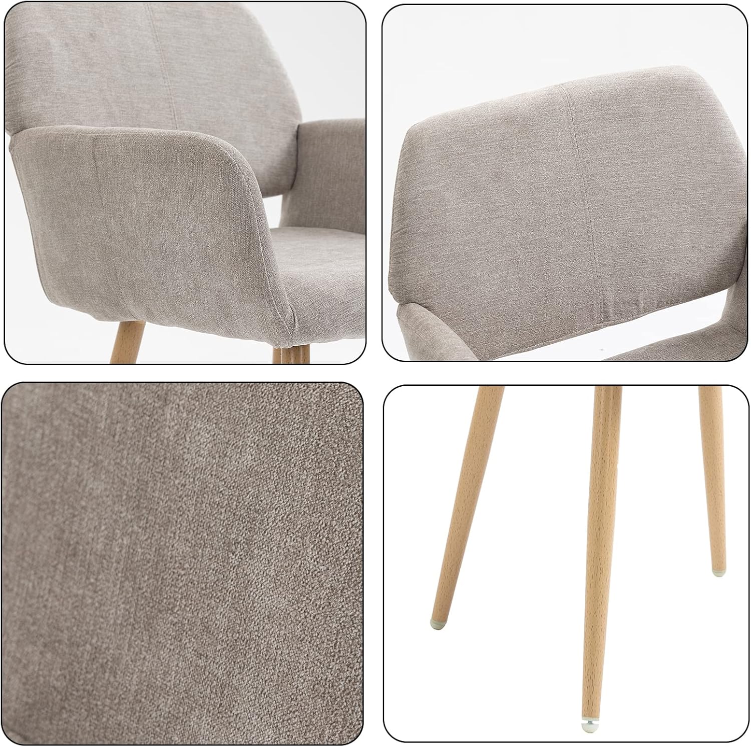 Goujxcy Silla de tocador de tela, sillas de escritorio de maquillaje modernas para niñas y mujeres, elegante sillón de ocio, silla lateral tapizada