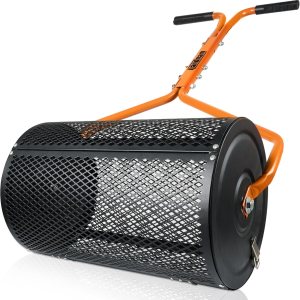 Esparcidor de compost, esparcidor de musgo de turba de 24 pulgadas, esparcidor de césped y jardín con mango ajustable en altura, esparcidor de Esparcidor de compost, esparcidor de musgo de turba de 24 pulgadas, esparcidor de césped y jardín con mango ajustable en altura, esparcidor de