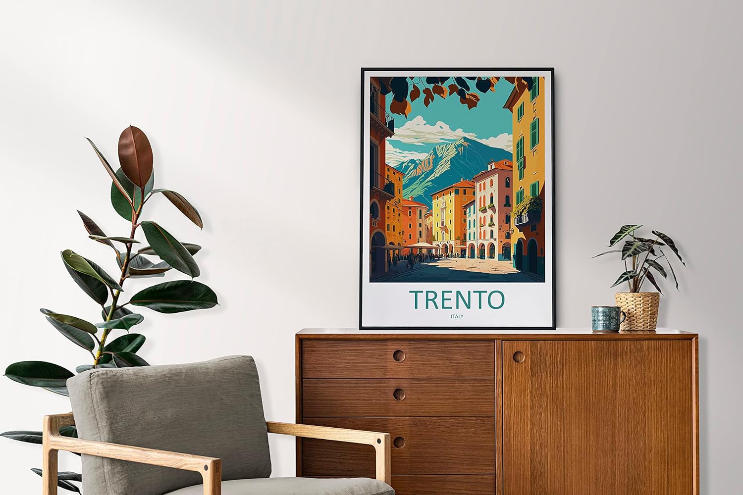 Trento – Impresión de viaje para pared, Trento Italia, decoración del hogar, Trento Art Lovers Wall Art Print Trento Italia Art Trento