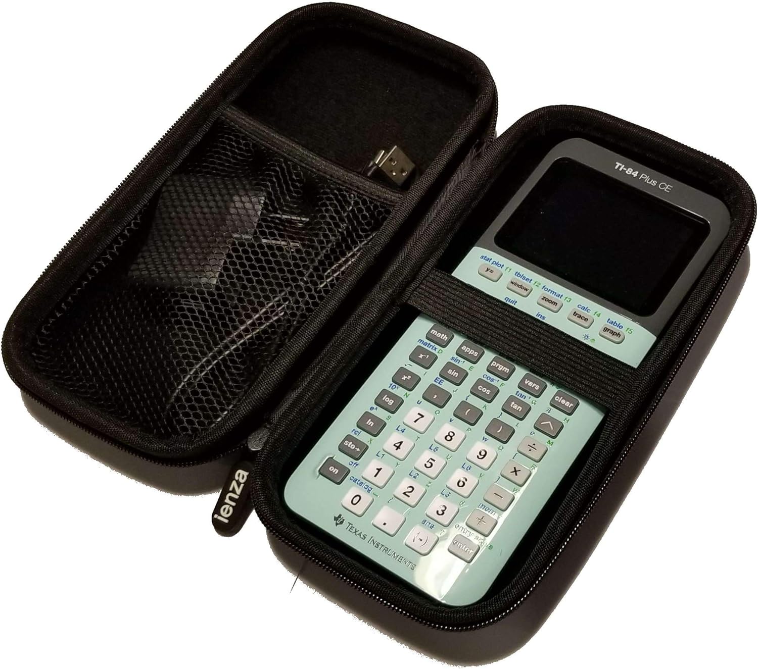 Funda rígida de viaje para Texas Instruments TI-84 Plus CE TI-83 Plus CE TI-84 Plus CE calculadora gráfica de color con bolsillo de malla adicional Funda rígida de viaje para Texas Instruments TI-84 Plus CE TI-83 Plus CE TI-84 Plus CE calculadora gráfica de color con bolsillo de malla adicional
