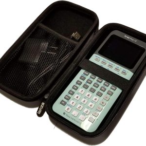 Funda rígida de viaje para Texas Instruments TI-84 Plus CE TI-83 Plus CE TI-84 Plus CE calculadora gráfica de color con bolsillo de malla adicional Funda rígida de viaje para Texas Instruments TI-84 Plus CE TI-83 Plus CE TI-84 Plus CE calculadora gráfica de color con bolsillo de malla adicional