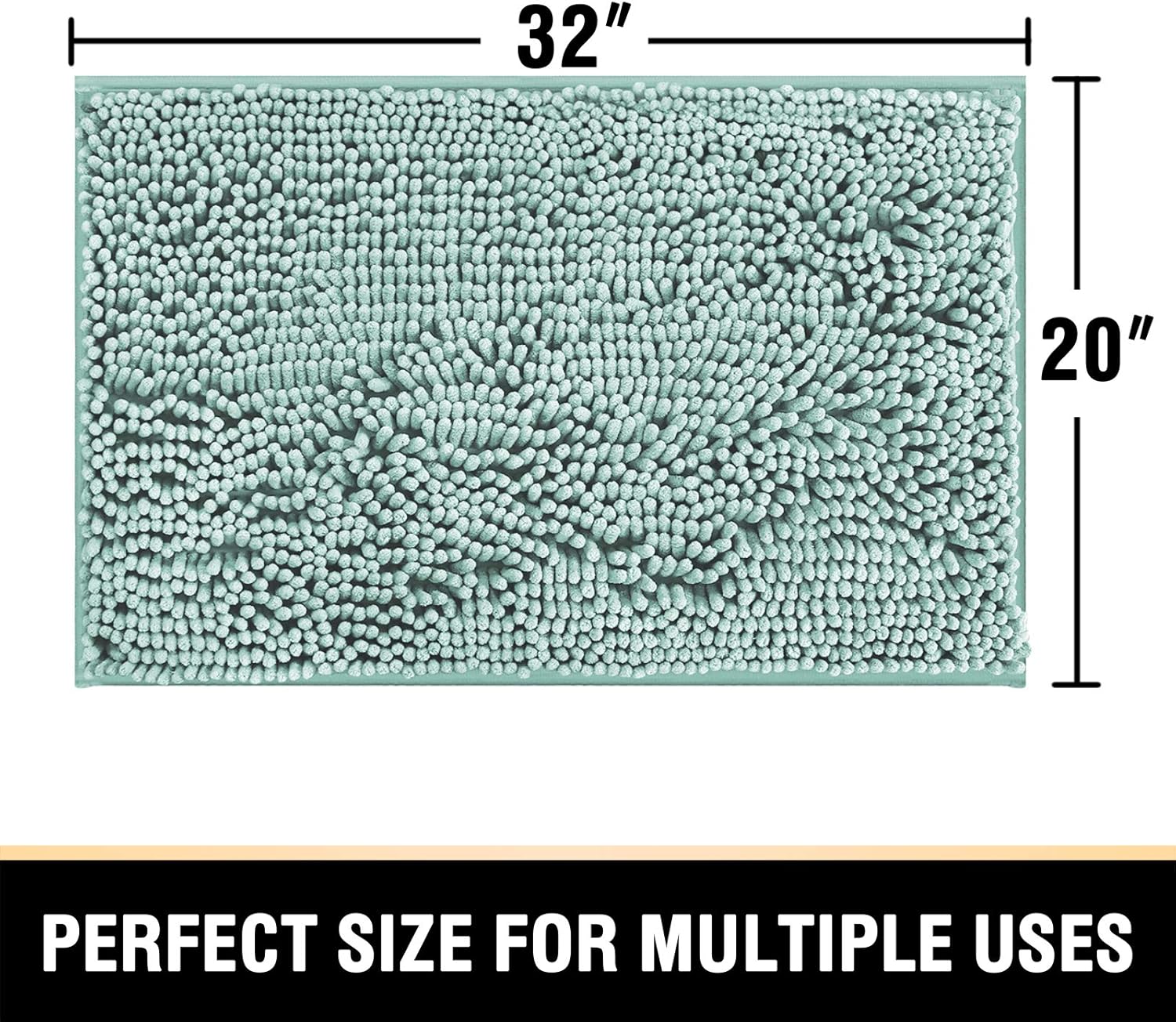 Alfombras de baño Tapetes para baño antideslizante de chenilla de lujo alfombra de baño alfombra extra suave y absorbente Tapetes peludos lavables