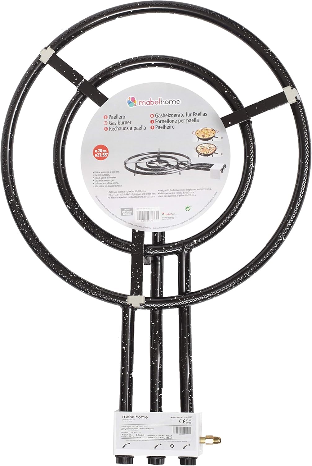 Mabel Home Quemadores de gas propano para paella (7.9 in7.90 pulgadas a 27.6 in 27.55 pulgadas) (27.55 pulgadas (27.6 in)