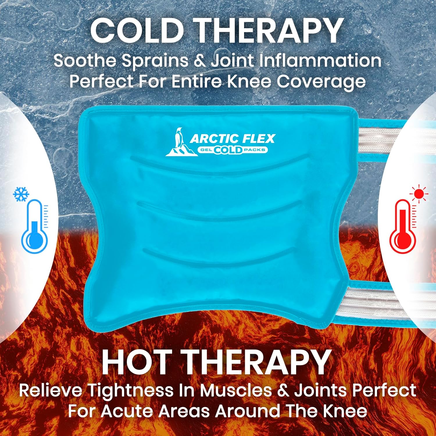Arctic Flex Envoltura de hielo de cadera después de la cirugía, soporte de gel reutilizable para bursitis de cadera, reemplazo, alivio del dolor,