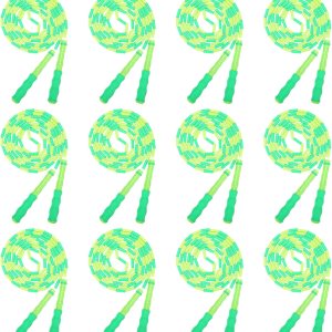 12 piezas de cuerda de saltar suave con cuentas para niños, longitud ajustable, a prueba de nudos, cuerda de saltar para niñas, niños, mujeres, 12 piezas de cuerda de saltar suave con cuentas para niños, longitud ajustable, a prueba de nudos, cuerda de saltar para niñas, niños, mujeres,