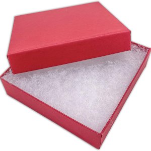 TheDisplayGuys – Paquete de 25 cajas de regalo de papel de cartón relleno de algodón #33, color rojo mate (3.5 x 3.5 x 1.0 pulgadas), para regalo, TheDisplayGuys – Paquete de 25 cajas de regalo de papel de cartón relleno de algodón #33, color rojo mate (3.5 x 3.5 x 1.0 pulgadas), para regalo,