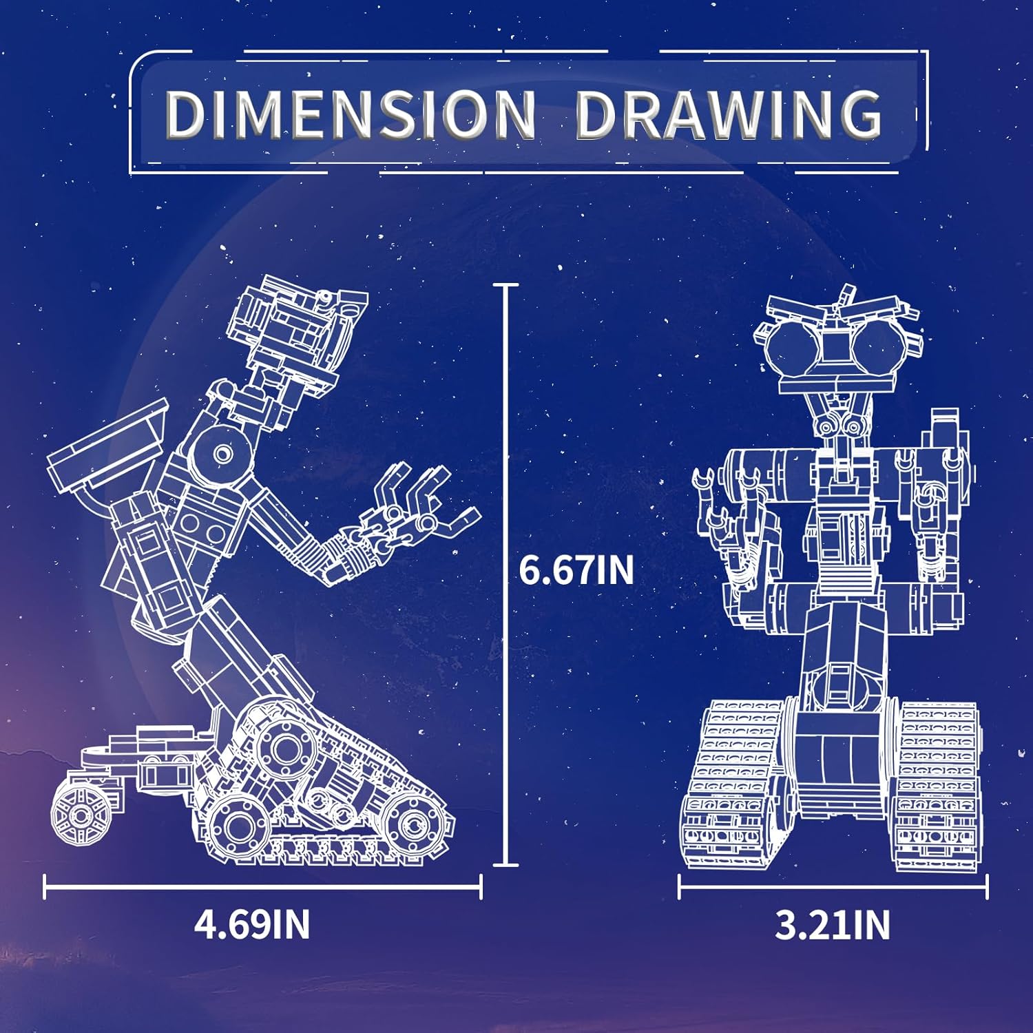 Taojiyuan Johnny 5 Robot – Juego de construcción de cortocircuito, figuras de circuito abierto corto, modelo de robot, juguetes Johnny 5, juego de