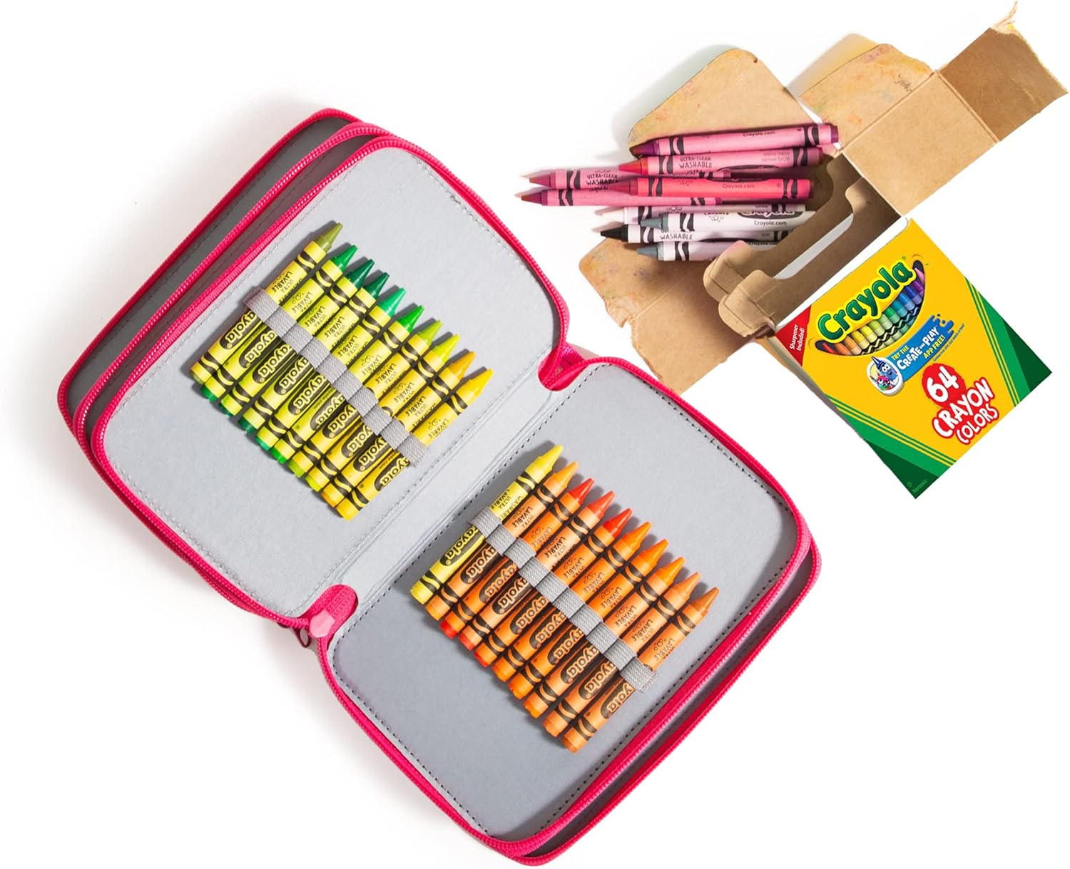 Upper Midland Products Estuche de crayón soporte para crayones de calidad, organizador de crayones, almacenamiento de crayones, clasificador de